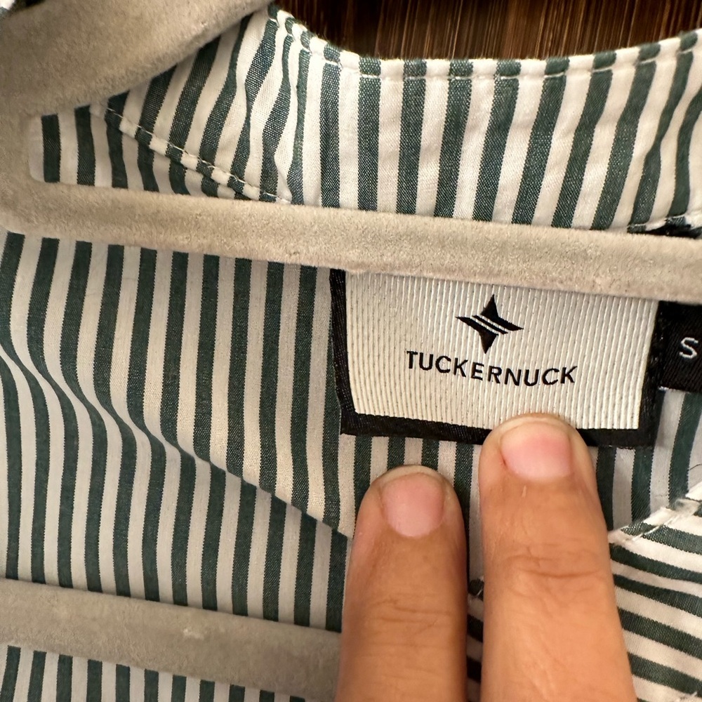 Tuckernuck Blue and White Striped Mini Shirt Dress - Picture 3 of 8